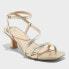Women's Irena Strappy Heels - A New Day Gold 8.5