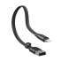 Фото #4 товара Płaski kabel przewód USB Iphone Lightning z uchwytem 2A 23CM czarny