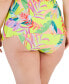 ფოტო #2 პროდუქტის Plus Size Costa Bella Side-Shirred Hipster Bikini Bottoms
