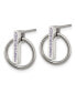 ფოტო #3 პროდუქტის Stainless Steel Polished Purple Crystal Dangle Earrings