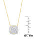 Фото #3 товара Macy's cubic Zirconia Cushion Necklace in Fine Gold Plate or Fine Silver Plate