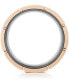 ფოტო #2 პროდუქტის Men's Two-Tone Notched Band in Rose & Black Ion-Plated Tantalum