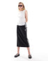 Weekday Cintia boat neck top with side tie detail in white