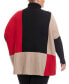 Plus Sized Long Sleeve Turtleneck Poncho Sweater