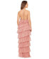 Women's layered Ruffle Halter Gown