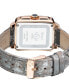 ფოტო #3 პროდუქტის Women's Bari Tortoise Swiss Quartz Diamond Accents Gray Handmade Italian Leather Strap Watch 34mm x 30mm