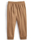 Baby Boys Solid French Terry Pants, Created for Macy's Rich Mocha, 3-6 Месяцев - фото #2