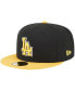 Фото #4 товара Men's Black, Gold Los Angeles Dodgers 59FIFTY Fitted Hat