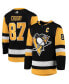 Фото #1 товара Men's Sidney Crosby Black Pittsburgh Penguins Home Captain Patch Authentic Pro Player Jersey