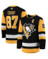 ფოტო #1 პროდუქტის Men's Sidney Crosby Black Pittsburgh Penguins Home Captain Patch Authentic Pro Player Jersey