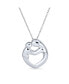ფოტო #1 პროდუქტის Family Parent New Mother Mom Loving Son Child Daughter Heart Shaped Pendant Necklace For Women .925 Sterling Silver