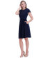 ფოტო #3 პროდუქტის Petite Keyhole Fit & Flare Dress