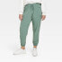 Фото #2 товара Women's Lined Winter Woven Joggers - All in Motion Green M