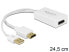 Delock 62496 - 0.245 m - DisplayPort - HDMI + USB - Male - Female - Gold