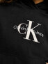 Calvin Klein Jeans premium monologo hoodie in black XL - фото #5