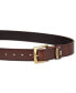 Фото #3 товара Men's Gold Buckle Leather Belt