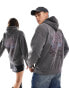 Фото #4 товара Reclaimed Vintage unisex rock graphic hoodie in charcoal