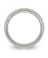 ფოტო #2 პროდუქტის Stainless Steel Polished with Antler Inlay 8mm Band Ring
