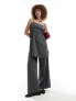 Фото #1 товара Reclaimed Vintage wide leg trouser in pinstripe co-ord