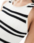 ASOS DESIGN knitted tank midaxi dress in stripe