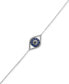 ფოტო #1 პროდუქტის EFFY® Sapphire (1/4 ct. t.w.) and Diamond (1/6 ct. t.w.) Evil Eye Bracelet in 14k White Gold(Also Available In 14k Yellow Gold)