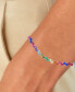 ფოტო #2 პროდუქტის Multicolor Cubic Zirconia Link Bracelet in Sterling Silver