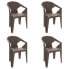 Garden chair Garbar Delta Brown Chocolate polypropylene 53 x 80 x 55 cm 53 x 55 x 80 cm 4 Units (4 Pieces)