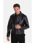 ფოტო #6 პროდუქტის Men's Leather Jacket, Nappa Black