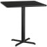 Фото #1 товара 42'' Square Black Laminate Table Top With 33'' X 33'' Table Height Base