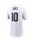 Фото #4 товара Men's Mac Jones White New England Patriots Player Name Number T-shirt