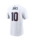 Men's Mac Jones White New England Patriots Player Name Number T-shirt