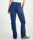 Фото #2 товара Juniors' High-Rise Baggy Straight Cargo Jeans