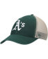 Фото #1 товара Men's Green, Natural Oakland Athletics Flagship Washed MVP Trucker Snapback Hat