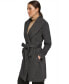 Фото #3 товара Women's Shawl-Collar Wool Blend Wrap Coat
