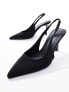 ASOS DESIGN Wide Fit Salty slingback stiletto mid shoes in black