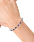 Фото #2 товара EFFY® Sapphire (3-1/20 ct. t.w.) & Diamond (1/5 ct. t.w.) Tennis Bracelet in Sterling Silver