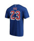 Men's Adam Fox Blue New York Rangers Authentic Stack Name and Number T-shirt Синий, 5XL - фото #3