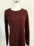 Style & Co Women's Crew Neck Pull Over Tunic Sweater Scarlet Wine Size S