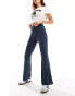 Monki super soft low waist flare jersey trousers in blue