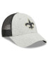 Фото #2 товара Men's Heather Gray/Black New Orleans Saints Pop Trucker 9Forty Adjustable Hat