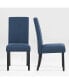 Upholstered Linen Fabric Dining Chair Set of 2