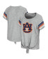 ფოტო #4 პროდუქტის Women's Heathered Gray Auburn Tigers Boo You Knotted Raglan T-Shirt