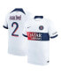 ფოტო #1 პროდუქტის Men's Achraf Hakimi White Paris Saint-Germain 2023/24 Away Stadium Replica Player Jersey