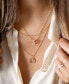 ფოტო #2 პროდუქტის Circles of Cubic Zirconia Dainty Layered 18K Gold Plated Necklace Set