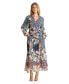 ფოტო #1 პროდუქტის Women's Maxi Belted Cape Dress