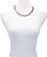 Фото #3 товара GUESS gold-Tone Color Oval Link Logo 18" Collar Necklace