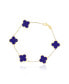 ფოტო #1 პროდუქტის Large Lapis Clover Bracelet