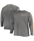 ფოტო #1 პროდუქტის Men's Charcoal Texas Longhorns Big and Tall Terminal Tackle Omni-Shade Long Sleeve Raglan T-shirt