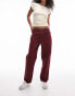 Фото #1 товара Topshop mid rise Runway jeans in burgundy