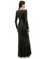 ფოტო #2 პროდუქტის Women's Velvet Ruched Gown